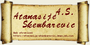 Atanasije Škembarević vizit kartica